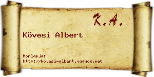 Kövesi Albert névjegykártya